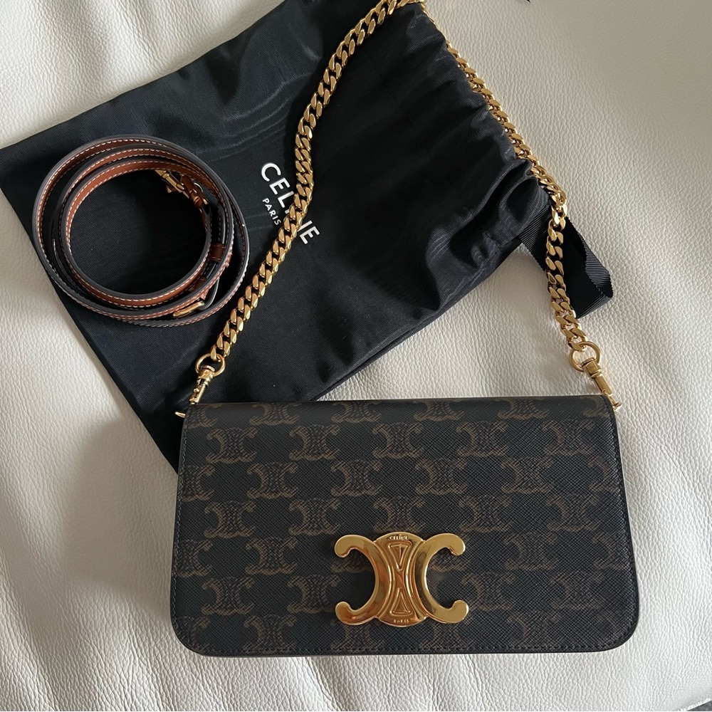 Celine Multipochette in Triomphe Canvas and Calfskin